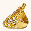 316 Surgical Stainless Steel with Clear Cubic Zirconia Finger Rings FS-WG515DE-01-5