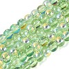 Electroplate Transparent Glass Beads Strands EGLA-Q132-4MM-A05-1
