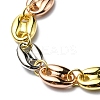 Rack Plating Brass Coffee Bean Chain Bracelet for Women RJEW-D078-08-3