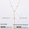 316L Surgical Stainless Steel Y Tassel Necklaces for Women FS-WGE9B28-13-1