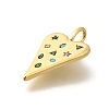 Rack Plating Brass Micro Pave Cubic Zirconia Pendants KK-M296-06G-2