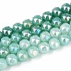 Anti-Tarnish Electroplate Glass Beads Strands GLAA-N064-10mm-06-1