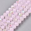 Electroplate Glass Beads Strands EGLA-A044-J4mm-L02-5