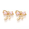 Brass Micro Pave Cubic Zirconia Charms KK-N261-92A-G-1