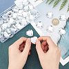 60Pcs Heart Acrylic Rhinestone Stick-On Cabochon TACR-FG0001-15B-3