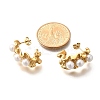 304 Stainless Steel Imitation Pearl Stud Earrings EJEW-R012-04G-3