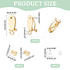 14Pcs Brass Stud Earring Findings KK-UN0002-61-3