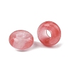 Cherry Quartz Glass European Beads GG-CBA02C4-06B-2