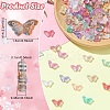 100Pcs Transparent Spray Painted Glass Beads GLAA-YW0005-09-3