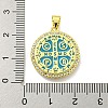 Rack Plating Brass Micro Pave Cubic Zirconia Pendants KK-B091-22G-03-3