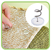 60Pcs Clear Acrylic Flat Round Head Iron Twist Pins FIND-SP0004-66-4