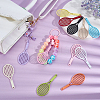 12Pcs 12 Colors Baking Paint Alloy Big Pendants FIND-SC0023-32-4