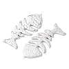 Textured 304 Stainless Steel Big Pendants STAS-Z177-04P-2