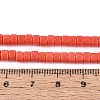Opaque Solid Color Glass Beads Strands GLAA-N026-2x4mm-05-4