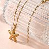Summer Beach 304 Stainless Steel Pendant Rope Chain Necklaces for Women STAS-Z108-01G-01-2