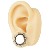 Hollow Out Flower Brass Alloy Ear Tunnels FS-WG7C815-02-2