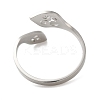 Non-Tarnish 304 Stainless Steel Open Cuff Rings RJEW-K262-01B-P-3
