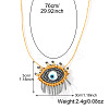 Woven Cord Glass Eye Pendant Women's Necklaces EY5817-4
