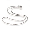 Non-Tarnish 304 Stainless Steel Rope Chains Necklaces LS-NJEW-G313-14P-1