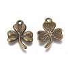 Ireland Tibetan Style Alloy Shamrock Pendants LS-TIBEP-EA11722YKG-AB-LF-2
