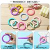 10Pcs 10 Colors Round Ring Food Grade Silicone Focal Beads SIL-CJ0001-32-3