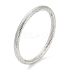 Non-Tarnish 304 Stainless Steel Textured Bangles BJEW-G686-01P-1