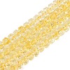 Crackle Transparent Glass Beads Strands GLAA-N068-03A-14-1