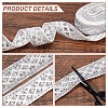 Polyester Rhombus Embroidery Lace Trim OCOR-WH0090-83B-5