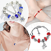 120Pcs 3 Colors Polymer Clay Rhinestone European Large Hole Beads with Silver Color Plated Brass Cores FPDL-LT0001-01A-5