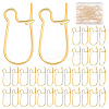 CREATCABIN 50Pcs Brass Hoop Earring Findings KK-CN0002-14-1
