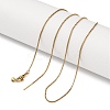 Ion Plaing(IP) 304 Stainless Box Chain Necklaces NJEW-Q003-03G-1