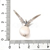 Brass Cubic Zirconia Pendants KK-Q043-08AS-3