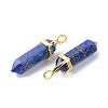 Natural Lapis Lazuli Pointed Pendants G-G025-01G-03-3