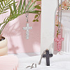 Polymer Clay Rhinestone Cross Pendant Alloy Chain Necklaces NJEW-CN0001-16A-4