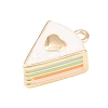 Birthday Brass Enamel Pendants KK-C162-096G-2