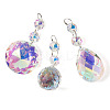 3Pcs 3 Styles Crystal Glass Hanging Sun Catcher HJEW-TADJ0001-03-2
