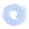 Baking Paint Frosted Glass Beads Strands FGLA-N003-6mm-01-2