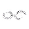 Twist Rings Brass Hoop Earrings for Women EJEW-B056-15P-2