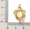 Brass Micro Pave Clear Cubic Zirconia Rotatable Box Clasps KK-U037-31G-4