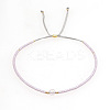 Adjustable Glass Seed Bead Slider Bracelets for Women VT9382-31-1