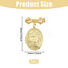4Pcs Brass Locket Pendant Brooch for Wedding Photo JEWB-CA00012-2