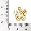 Brass Micro Pave Cubic Zirconia Charms KK-Q068-09D-G-3