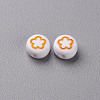 White Opaque Acrylic Beads MACR-N008-41F-3