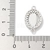 Rack Plating Brass Clear Cubic Zirconia Religion Oval Virgin Mary Connector Charms X-KK-L224-097P-3