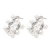 Brass Stud Earrings for Women EJEW-A168-21P-4