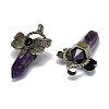Natural Amethyst Faceted Pointed Bullet Big Pendants G-Q165-01AS-01-2