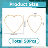 60Pcs Brass Pendants KK-HS0015-13-2
