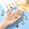 12Pcs 4 Style Alloy Enamel Pendant Decorations HJEW-YW00158-5