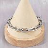 304 Stainless Steel Cable Chain Bracelets for Women Men BJEW-Z143-19P-2