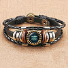 12 Constellations PU Leather Multi-strand Bracelets WGFD09F-11-1